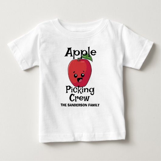 Herbst Matching Family Apple Picking-Crew Baby T-shirt (Vorderseite)