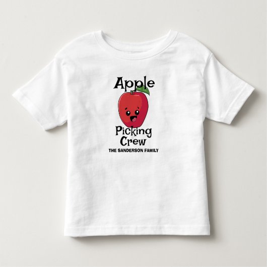 Herbst Matching Family Apple Picking-Crew Kleinkind T-shirt (Vorderseite)