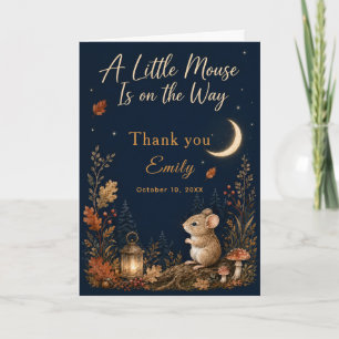 Herbst-Maus-Baby-Party Dankeskarte