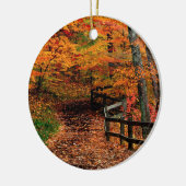 Herbst Mccormick Nebenfluss-Staats-Park Indiana Keramik Ornament (Links)