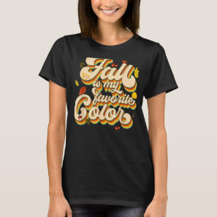 Herbst meine Lieblingsfarbenretros-Herbstlaube Her T-Shirt