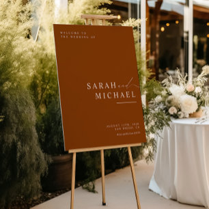 Herbst Minimal Moderne Schrift Einfache Hochzeitsb Poster