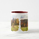 Herbst mit Bergfocken und Haystack Wasserfarbe Tasse (Zentrum)