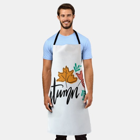 Herbst mit Blätter Schürze (Getragen)