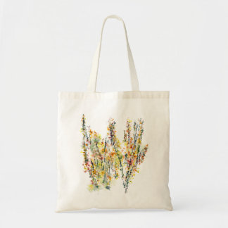 Herbst mit Blumen Tragetasche