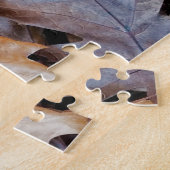 Herbst mit gelben Pilzen und braunen gefallenen Bl Puzzle (Seite)