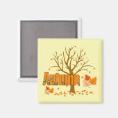 Herbst mit Kühlschrank-Magnet für Bäume und Blätte Magnet (Vorderseite/Rückseite)