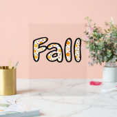 Herbst mit Kürbisgeflecht Herbstsaison Printab Acrylschild (Hochzeit)