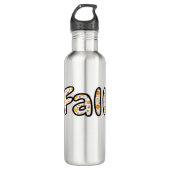 Herbst mit Kürbisgeflecht Herbstsaison Printab Edelstahlflasche (Vorderseite)