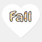 Herbst mit Kürbisgeflecht Herbstsaison Printab Herz-Aufkleber (Vorderseite)