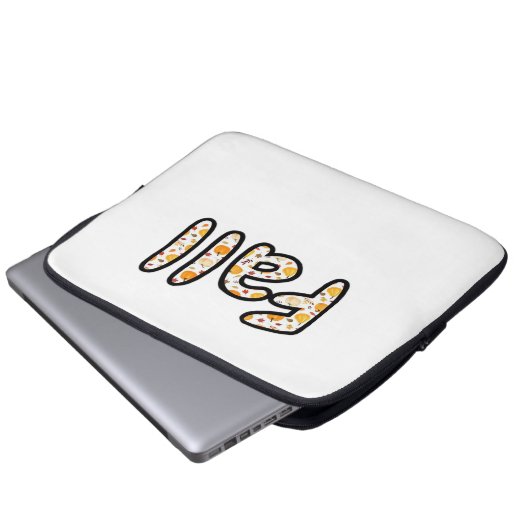 Herbst mit Kürbisgeflecht Herbstsaison Printab Laptopschutzhülle (Vorne Knopf)