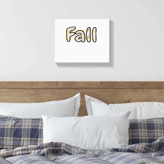 Herbst mit Kürbisgeflecht Herbstsaison Printab Leinwanddruck (Insitu (Schlafzimmer))