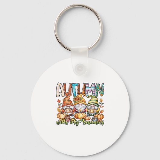 Herbst mit meinem Gnomes Classic T - Shirt.png Schlüsselanhänger (Vorderseite)