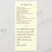 Herbst-Mit Monogramm Hochzeitsprogramm in Braun Programm (Rückseite)