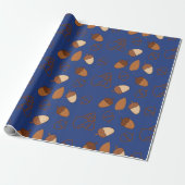 Herbst Mitternacht Blaues, nahtloses Wrapping Art Geschenkpapier (Ungerollt)