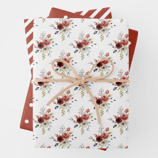 Herbst Mix Blumenzehen Geschenkpapier Set (Beispiel)