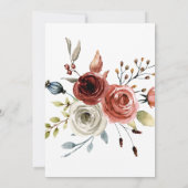 Herbst Mix Wasserfarben Blumenzwiebeln Einladung (Rückseite)