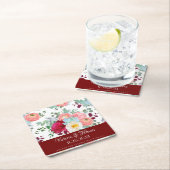 Herbst Mix Wild Rose Ranunculus Peony Wedding Rechteckiger Pappuntersetzer (Vor Ort)