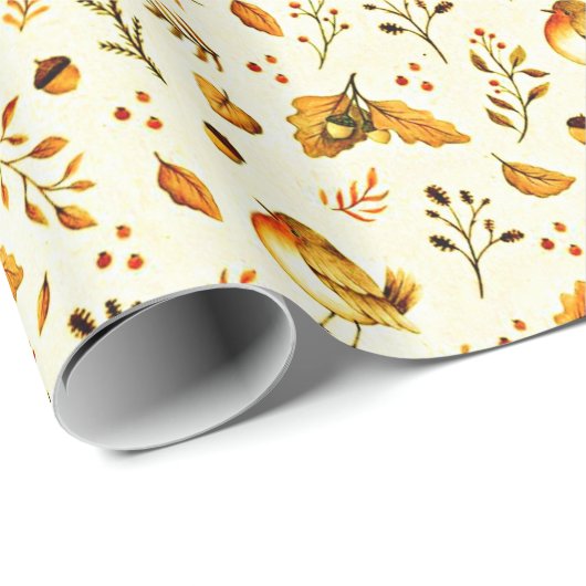 Herbst-Mix-Wrapping-Papier Geschenkpapier (Rolleneckpunkt)