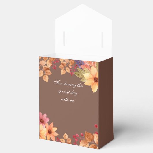 Herbst-Mocha-Brautparty Geschenkschachtel (Geöffnet)