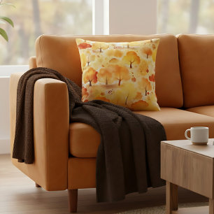 Herbst Moderne Farbige Zeitgenössische Herbstbäume Kissen