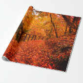 Herbst Moderne Geschenkwrap Blätter Orange Geschenkpapier (Ungerollt)