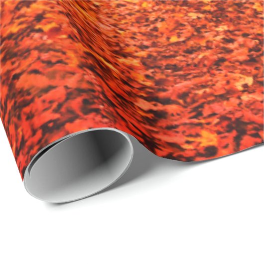 Herbst Moderne Geschenkwrap Blätter Orange Geschenkpapier (Rolleneckpunkt)