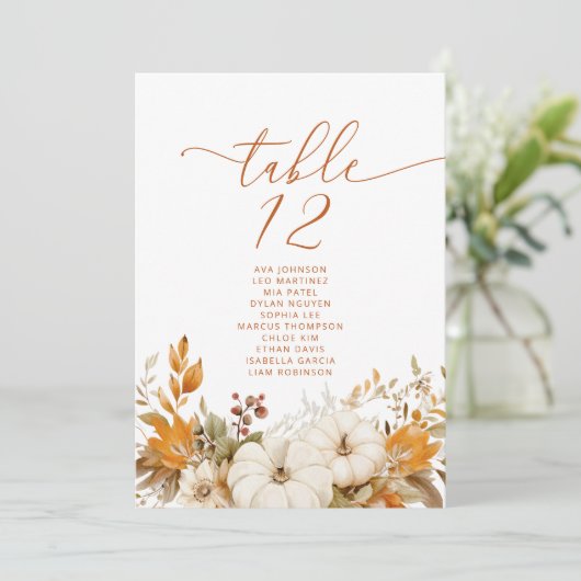 Herbst Moderne Hochzeitskarten Einladung (Stehend Vorderseite)