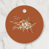 Herbst Moderne Terracotta Wedding Vielen Dank Geschenkanhänger (Rückseite)