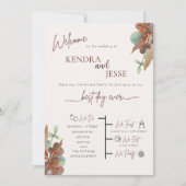 Herbst Modernes Blumenzeremonie-Programm (Vorderseite)