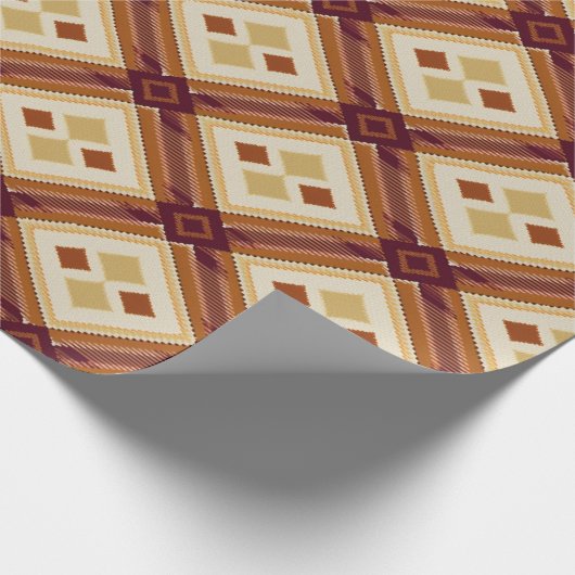 Herbst Modernes Raute Muster Nr. 10 Geschenkpapier (Ecke)