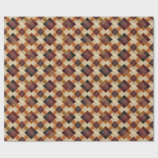 Herbst Modernes Raute Muster Nr. 12 Geschenkpapier (Flach)