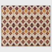 Herbst Modernes Raute Muster Nr. 14 Geschenkpapier (Flach)
