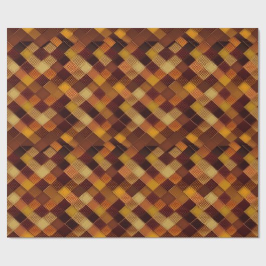 Herbst Modernes Raute Muster Nr. 16 Geschenkpapier (Flach)