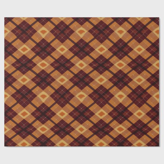 Herbst Modernes Raute Muster Nr. 20 Geschenkpapier (Flach)