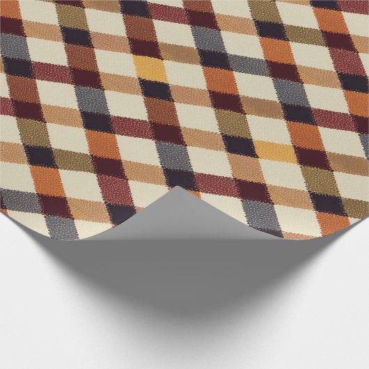 Herbst Modernes Raute Muster Nr. 3 Geschenkpapier (Ecke)