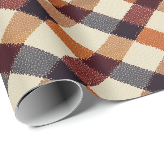 Herbst Modernes Raute Muster Nr. 3 Geschenkpapier (Rolleneckpunkt)
