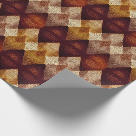 Herbst Modernes Raute Muster Nr. 4 Geschenkpapier (Ecke)