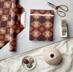 Herbst Modernes Raute Muster Nr. 5 Geschenkpapier
