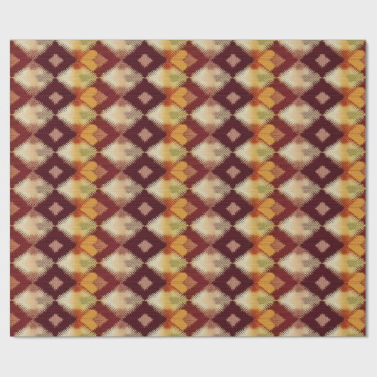 Herbst Modernes Raute Muster Nr. 6 Geschenkpapier (Flach)