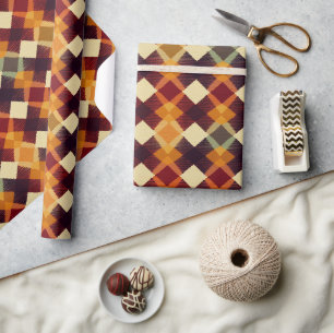 Herbst Modernes Raute Muster Nr. 8 Geschenkpapier