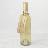 Herbst - Monogramm-Blätter der Herbstfamilie Flaschenanhänger (Angewinkelt)