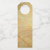 Herbst - Monogramm-Blätter der Herbstfamilie Flaschenanhänger (Rückseite)