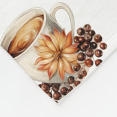 Herbst Monogramm Name Fleece Blankon (Ecke)