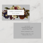 Herbst Moody Floral Design Visitenkarte (Vorne/Hinten)