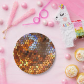 Herbst-Mosaik abstrakt Pappteller (Party)