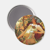 Herbst, Mucha Magnet (Vorderseite/Rückseite)