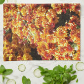 Herbst-Mums Geschirrtuch (Gefaltet)
