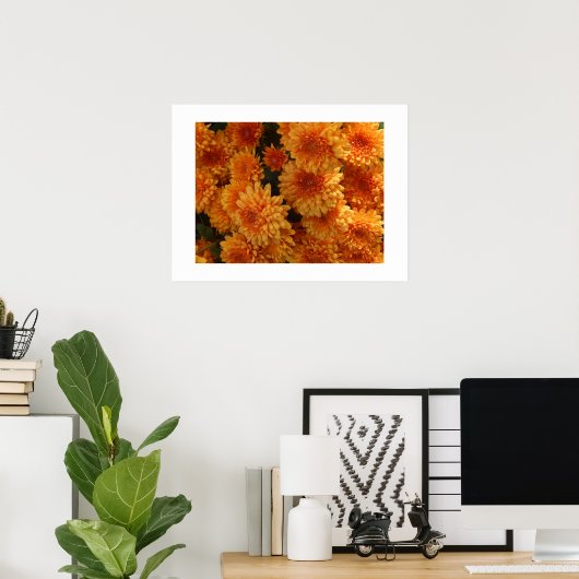 Herbst-Mums-Poster Poster (Heimbüro)
