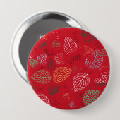 Herbst, Muster der Blätter Button (Vorne & Hinten)